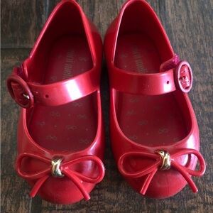 Mini Melissa Red Shoes with Bow